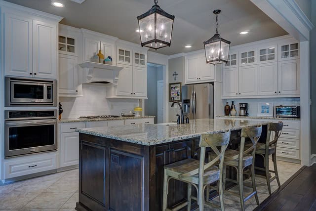 Beautifully refinished kitchen cabinets by Crocker Home Painting in Avon Lake, Ohio.