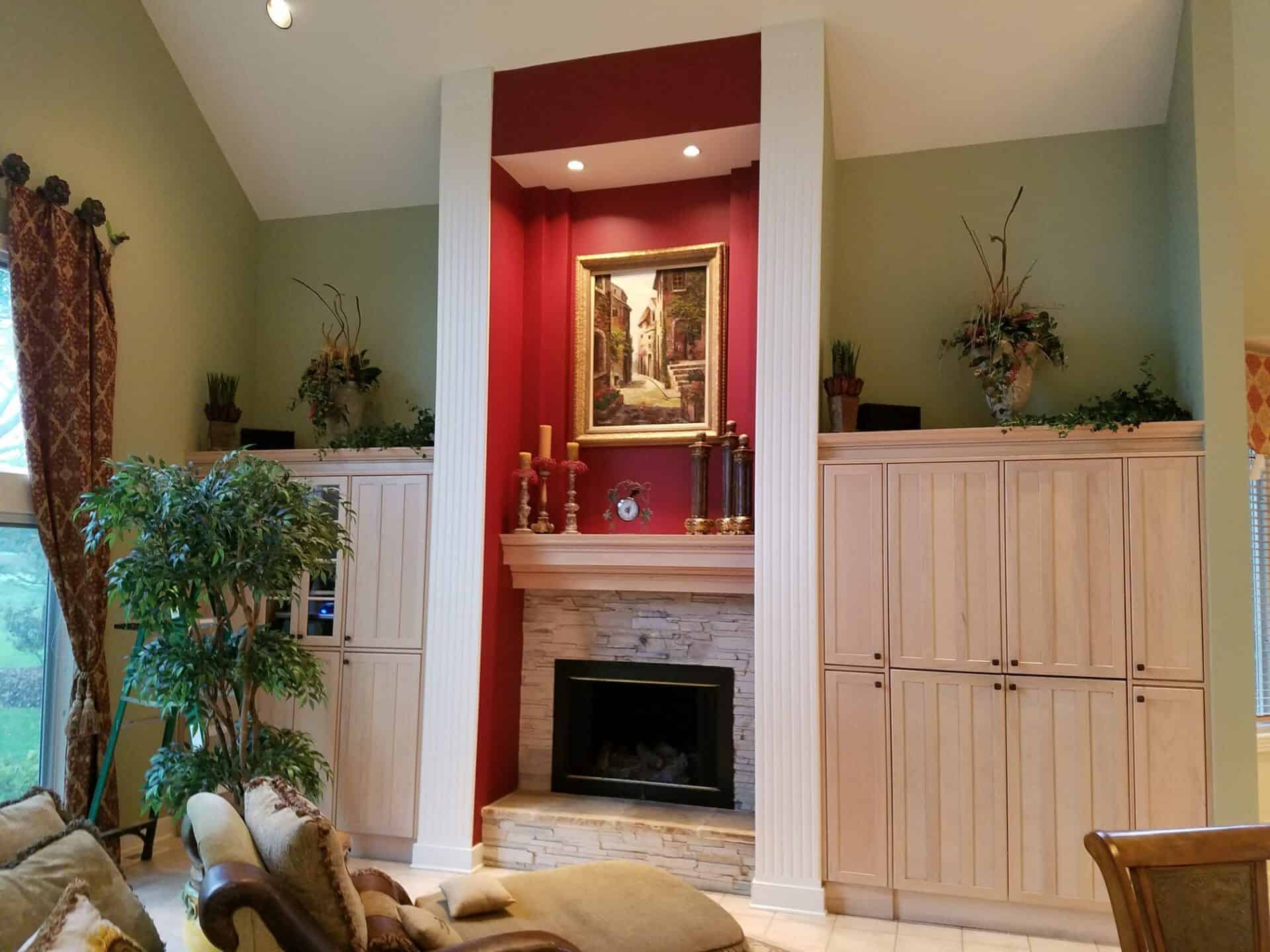 Another angle of a beautifully painted living room in Mantua, Ohio.