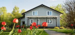 A Medina home with a freshly painted exterior showcasing a modern finish.