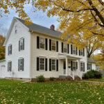 Ohio home exterior painting protected during fall with vibrant siding and trim