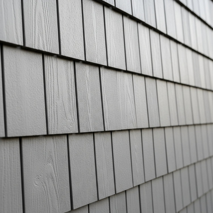 Restored shake siding showing smooth painted finish, even texture, and durable weather-resistant coating on an Ohio home.